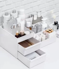 Make-up Organizer - Cosmetica Opbergdoos - Sieraden Bakje - Dames - Wit - Opmaken