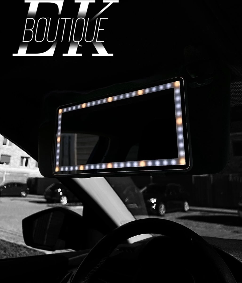 Merkloos EK Boutique 'auto Zonneklep Make-up Spiegel Met Led Verlichting' (oplaadbaar) (wit) 'make-up Spiegel Auto' 'make-up Spiegel Met Led' 'make-up Spiegel' 'make-up Spiegel Met Led' 'make-up Spiegel' - Afbeelding 7