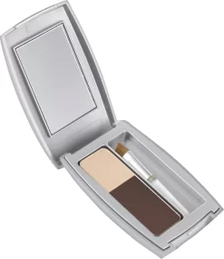 Herome Eye Care Wenkbrauw Poeder Donkerbruin - Compact Brow Powder Dark Brown - Waterproof Verrijkt Met Panthenol - Volumineuze Wenkbrauwen