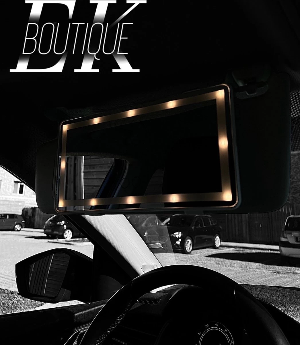 Merkloos EK Boutique 'auto Zonneklep Make-up Spiegel Met Led Verlichting' (oplaadbaar) (wit) 'make-up Spiegel Auto' 'make-up Spiegel Met Led' 'make-up Spiegel' 'make-up Spiegel Met Led' 'make-up Spiegel' - Afbeelding 4