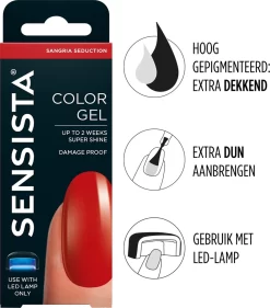 Sensista Color Gel Nagellak Sangria Seduction - Rood