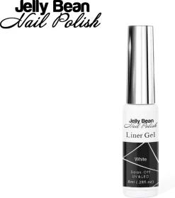 Jelly Bean Nail Polish Gel Liner Wit - Nail Art Line Gel White (#11) - UV Gellak Liner 8ml