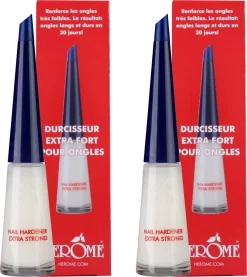 Herome 2-Pack Nagelverharder Extra Sterk En Base Coat - Nail Hardener Strong - Voor Zwakke En Gevoelige Nagels - 2x10ml