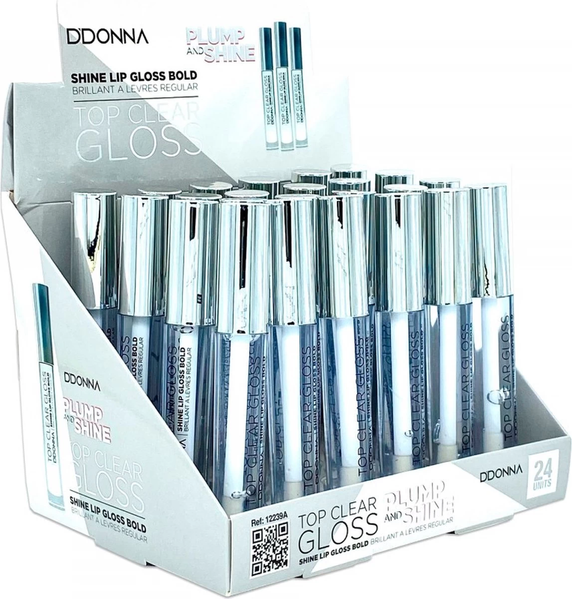 D'Donna - Top Clear Lip Gloss Plump And ShineTransparant - 1 Flesje Met 6 Gram Inhoud - Afbeelding 2