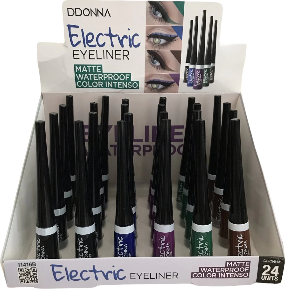 D'Donna - Vloeibare Eyeliner - Groen - Waterproof - Matte - 1 Flacon Met 3 Gram Inhoud - Nummer 4 - Afbeelding 2