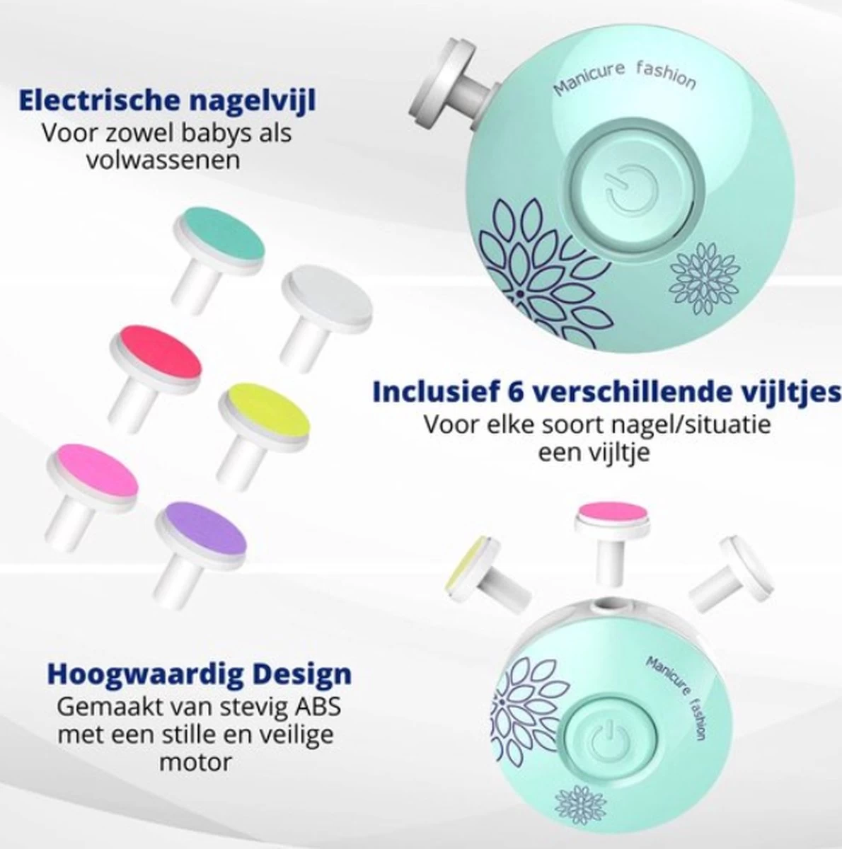 Baby Nagelknipper Roze - Baby Manicureset - Baby Verzorgingsset - Baby Nagelvijl - Baby Nagelschaartje - Baby Nagelset - Elektrisch - Afbeelding 3