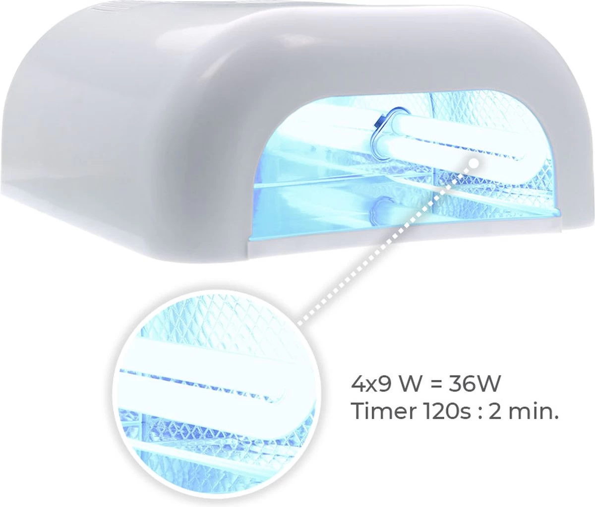 Méanail - Gellak - Kit Cube - Uv Lamp 36 Watt Zonder Timer - Starterspakket - Nude - Afbeelding 4