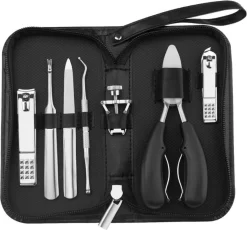 Merkloos STARMAN 7-delige Pedicure En Manicure Set - Nagelknipper - Pedicureset - Nagelvijl - Nageltang - Kalknagel - Teennagelknipper
