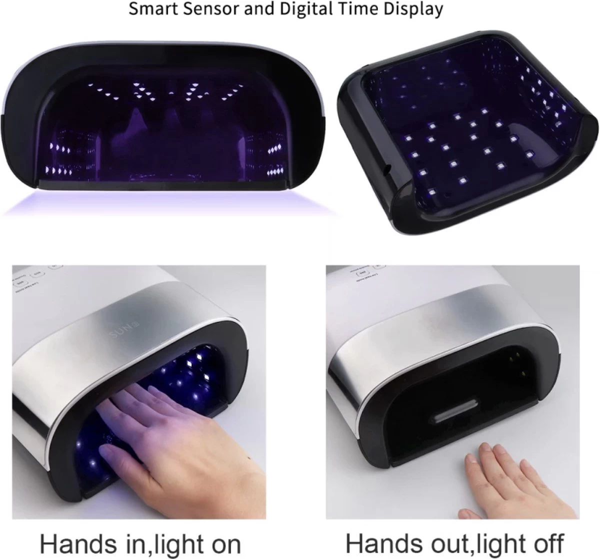 Sun Nageldroger Smart Series - Professionele UV Led Lamp - 48 Watt - Gellak - Nagellak - Afbeelding 3