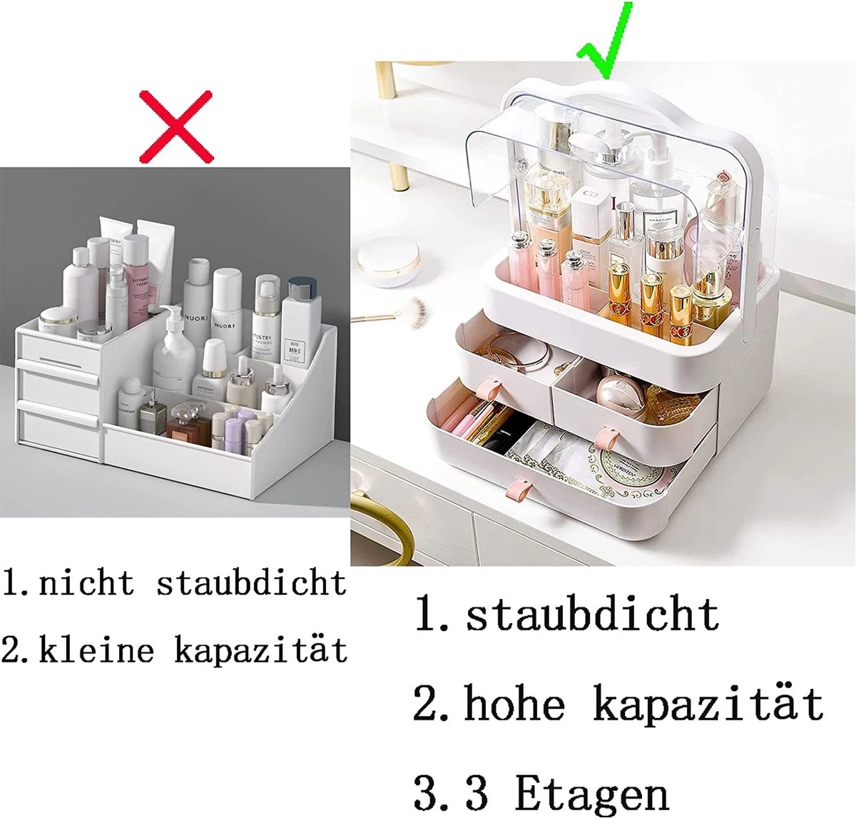 Cosmetics Organizer For Storage / Makeup Organizer - Cosmetic Organizer - Lipstick Holder Organizer - Afbeelding 5