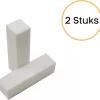 Merkloos 2x Nagelblok, Wit