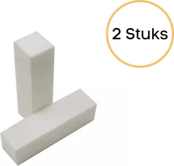 Merkloos 2x Nagelblok, Wit
