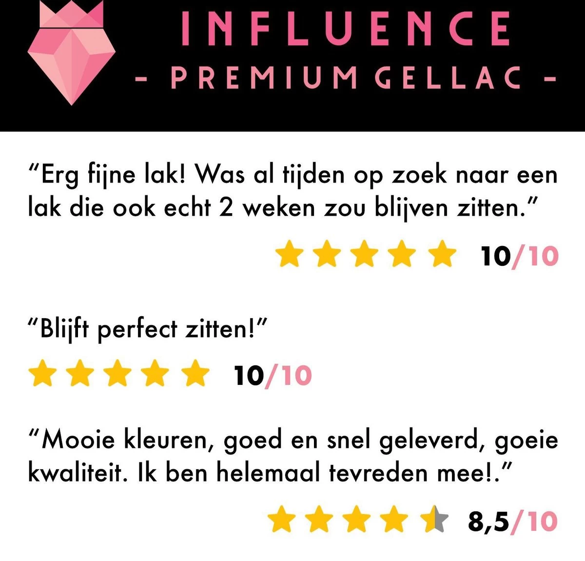 Merkloos Influence Premium Gellac #GOLDSERIE - 3-kleuren - Inclusief Magneet - Afbeelding 4
