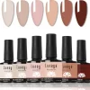 Luneya Gellak - Nude Tones Edition - 6-Delige Gellak Starterspakket - Gel Nagellak
