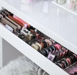 Jumanah® Collections "Sorted" MALM - Toilettafel -Volledige Lade - Make Up Organizer - Ladeverdeler - Lade Organizer - Transparant - Acryl - Kunststof