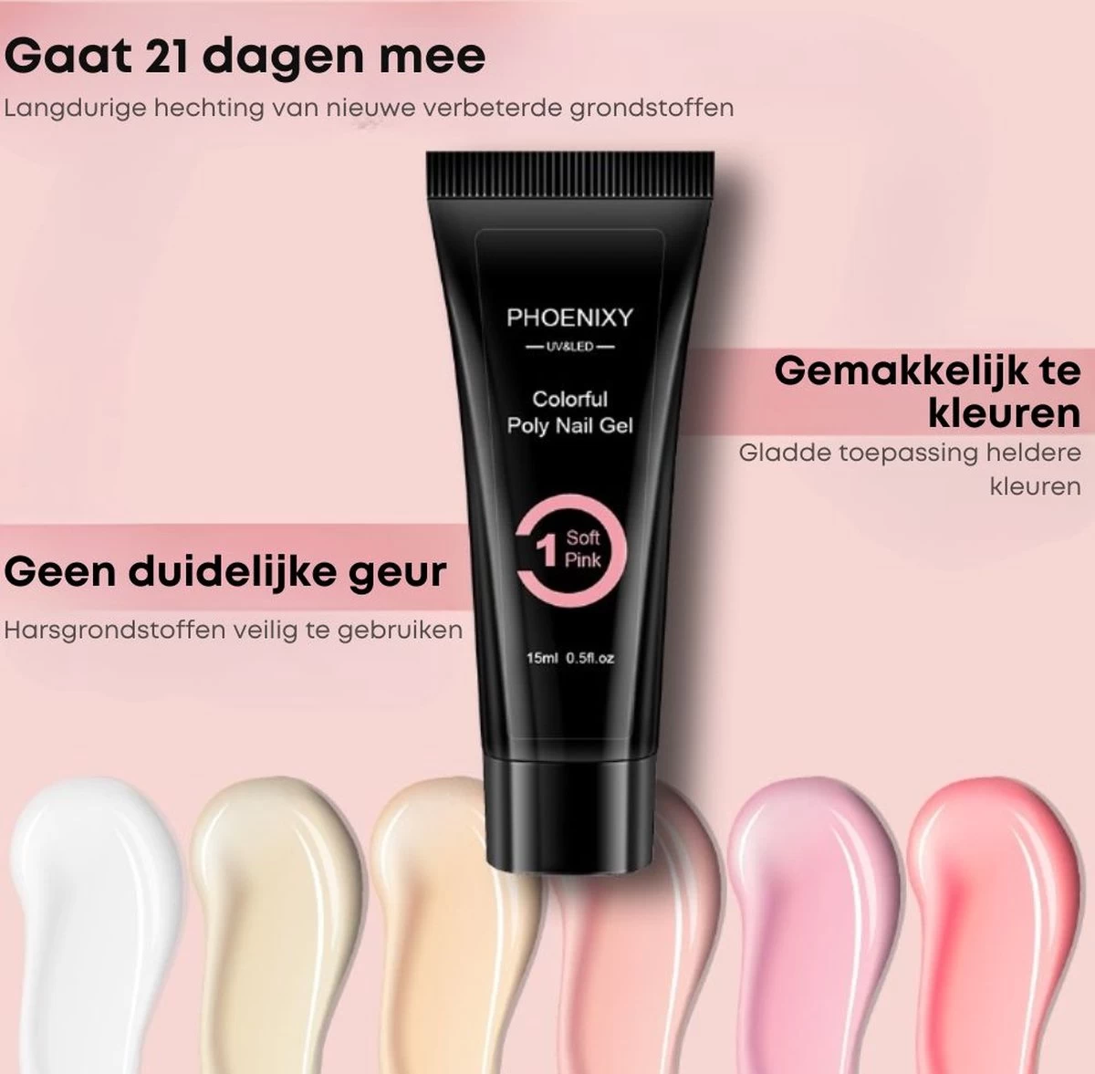 Merkloos Polygel Nagels Starterspakket | 12 Stuks | Langdurig | Polygel Kit | Polygel Nagels | Set 3 - Afbeelding 5