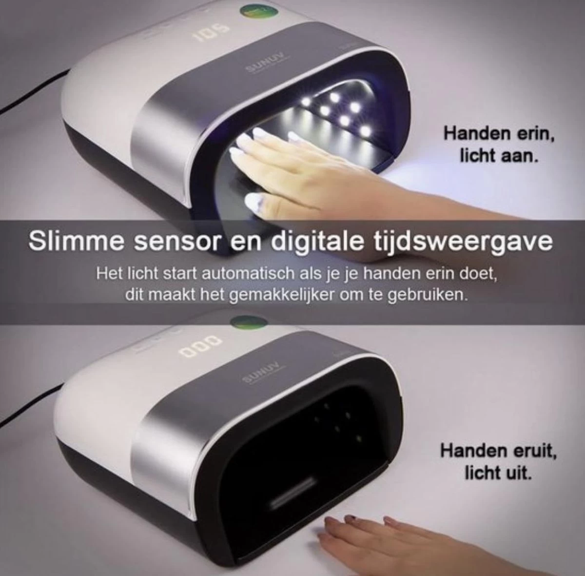 Sun Nageldroger Smart Series - Professionele UV Led Lamp - 48 Watt - Gellak - Nagellak - Afbeelding 5