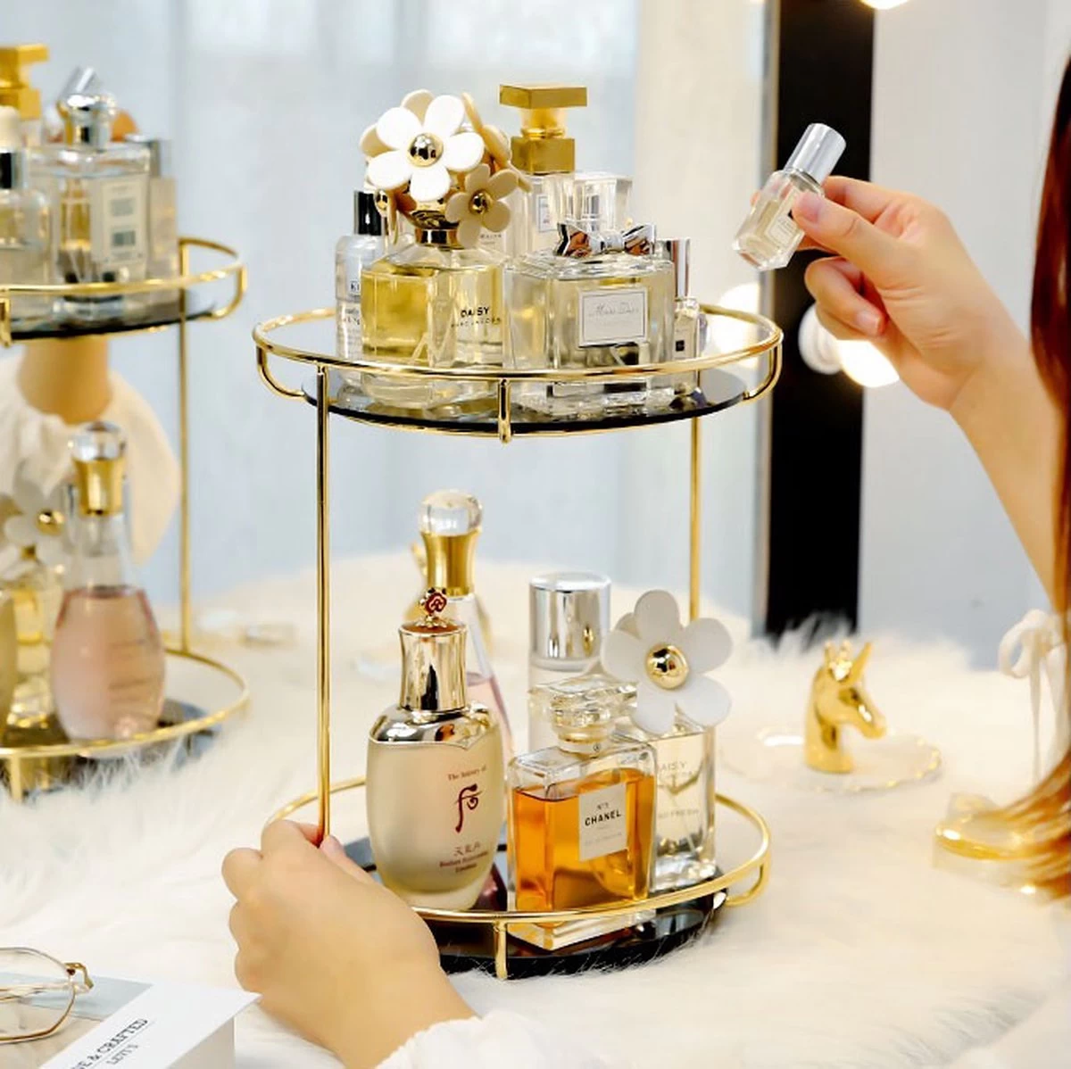 Beautybox Eva | Beauty Box | Cosmetica Organizer | Opbergdoos | Make Up Organizer | Beautybox | Vitrine Boxje | Glazen Box |Makeup Organizer |Beauty Organizer | Makeupbox | Storage Box | Make-uporganizer | Parfumbox | Parfumorganizer | Opmaken - Afbeelding 4