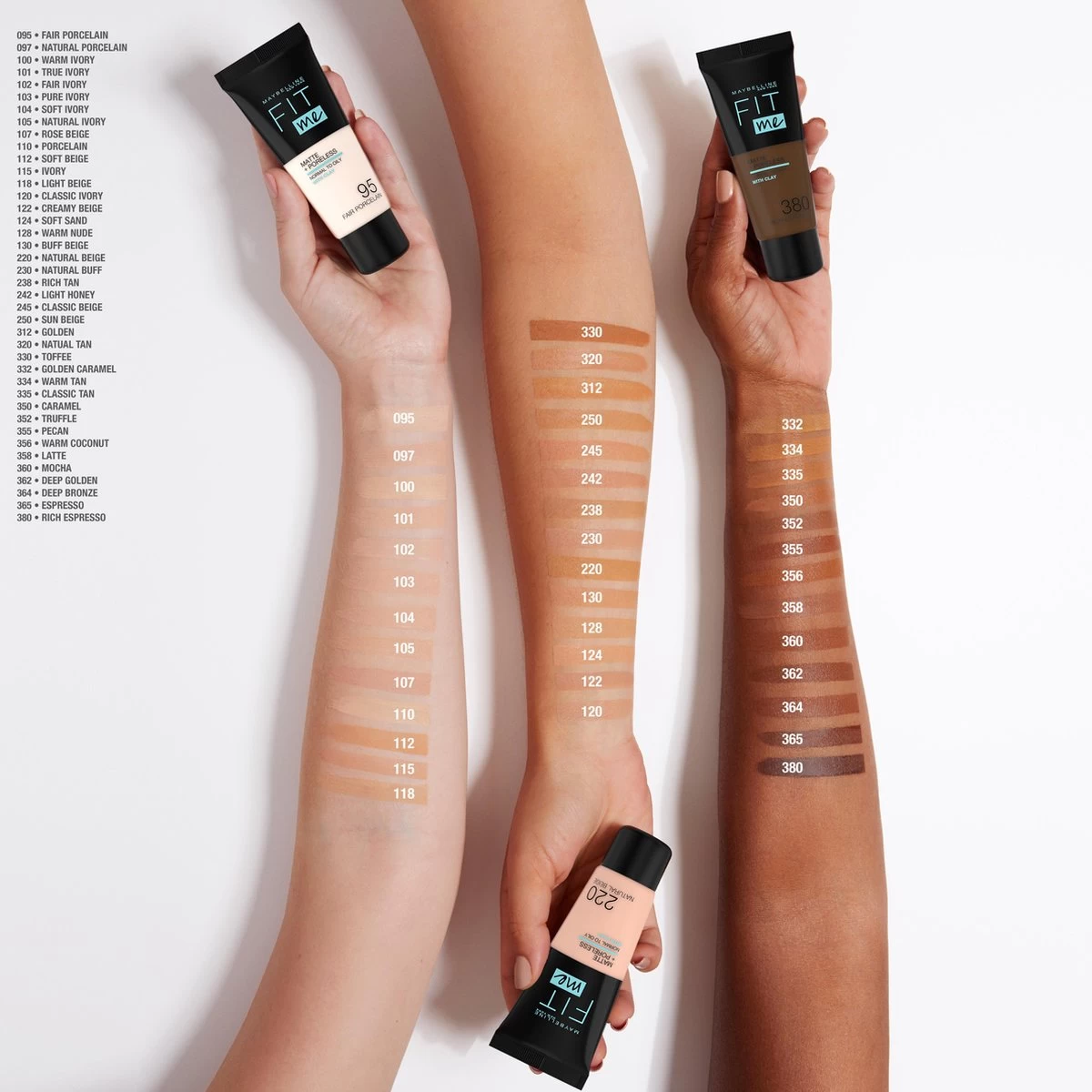 Maybelline Fit Me Matte & Poreless Foundation - 115 Ivory - Afbeelding 5