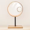 Lanaform - Bamboo Mirror - Oplaadbare Staande Spiegel ×1 · ×3 - Elegant Design Van Bamboe Met Zwarte Poedercoatingafwerking - Ledlampen Met Lange Levensduur