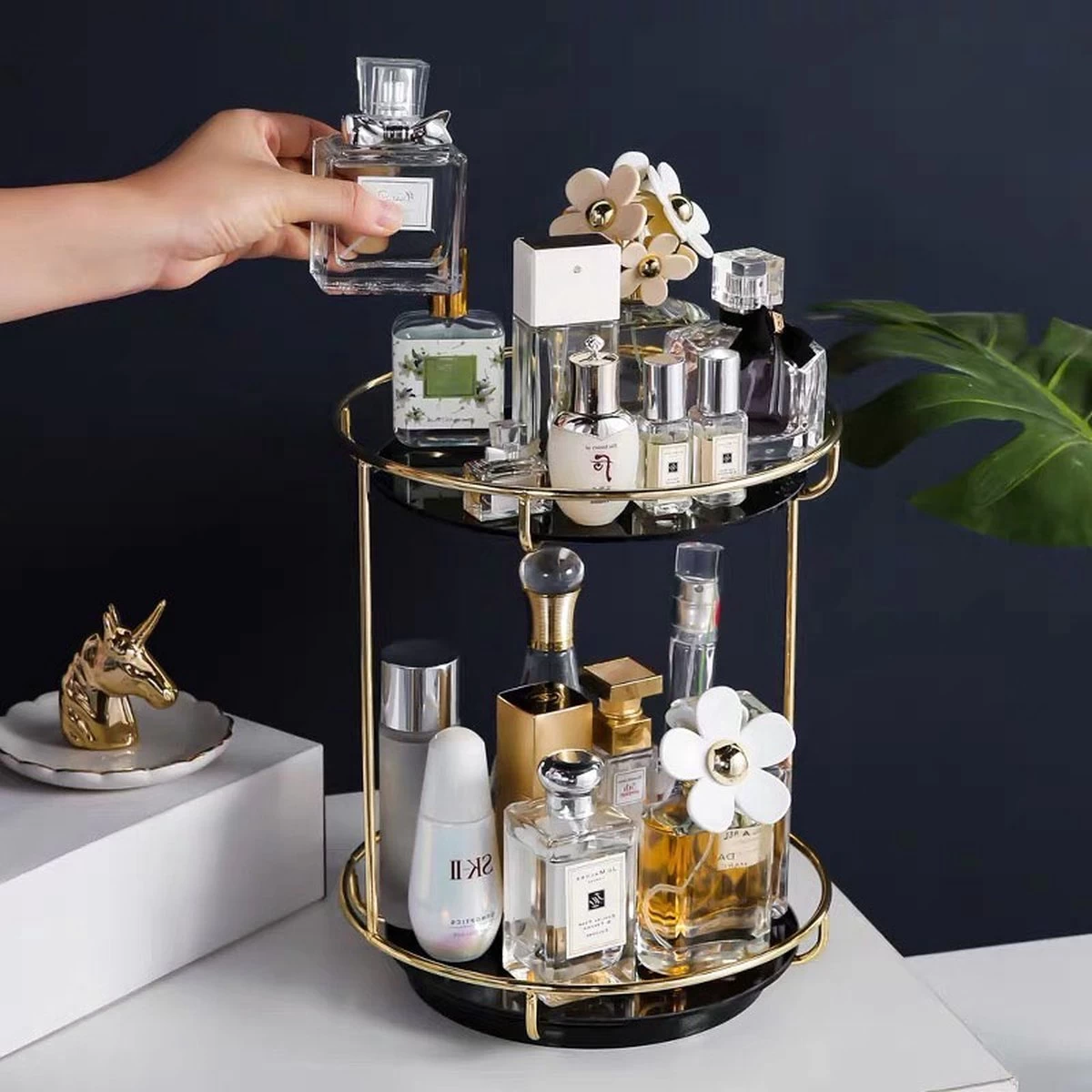 Beautybox Eva | Beauty Box | Cosmetica Organizer | Opbergdoos | Make Up Organizer | Beautybox | Vitrine Boxje | Glazen Box |Makeup Organizer |Beauty Organizer | Makeupbox | Storage Box | Make-uporganizer | Parfumbox | Parfumorganizer | Opmaken - Afbeelding 3