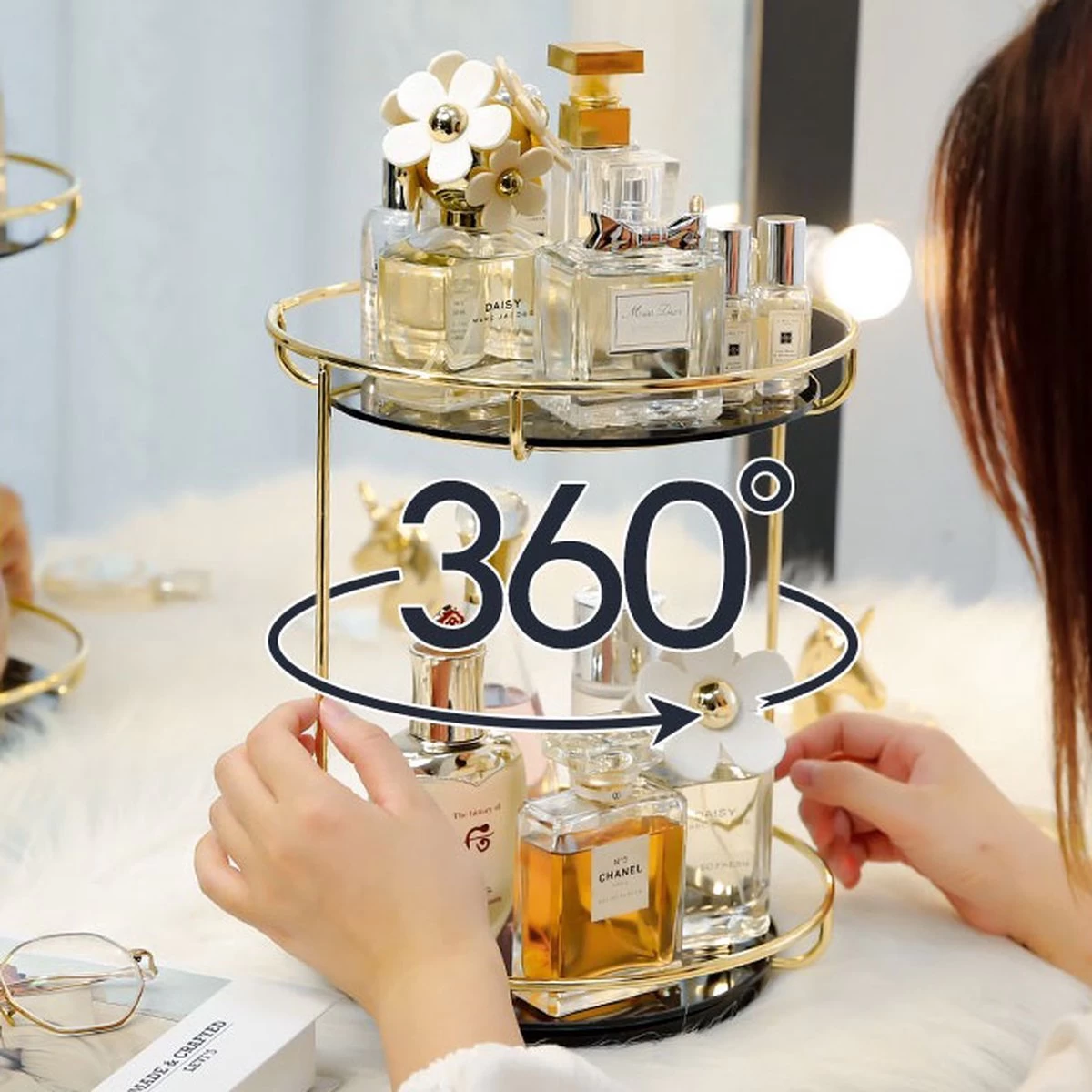 Beautybox Eva | Beauty Box | Cosmetica Organizer | Opbergdoos | Make Up Organizer | Beautybox | Vitrine Boxje | Glazen Box |Makeup Organizer |Beauty Organizer | Makeupbox | Storage Box | Make-uporganizer | Parfumbox | Parfumorganizer | Opmaken - Afbeelding 5