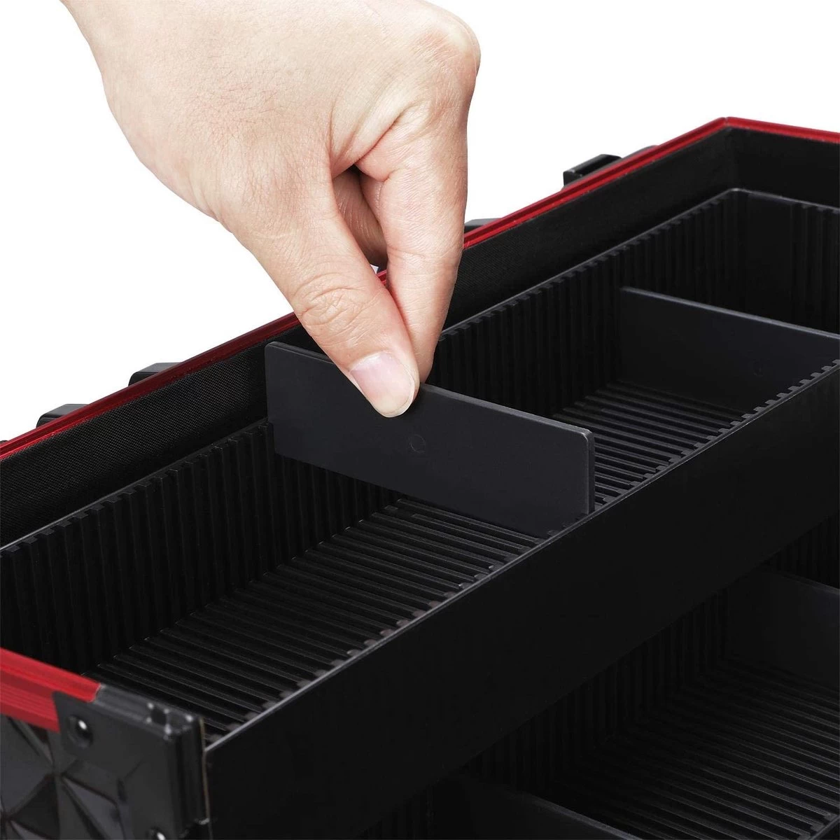 Make-upkoffer, Kapperskoffer, Cosmeticakoffer, Lege Nagelkoffer, Multikoffer, Afsluitbaar Voor Nageldesign/massageolie/fotoapparatuur, 34,7 X 22,2 X 25 Cm , Volledig Zwart HM-YAHEE-411233 - Afbeelding 3