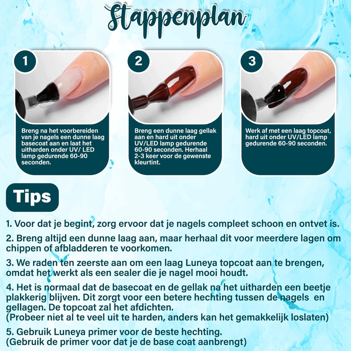 Luneya Gellak - Vivid Vibes Edition - 6-Delige Gellak Starterspakket - Gel Nagellak - Afbeelding 8