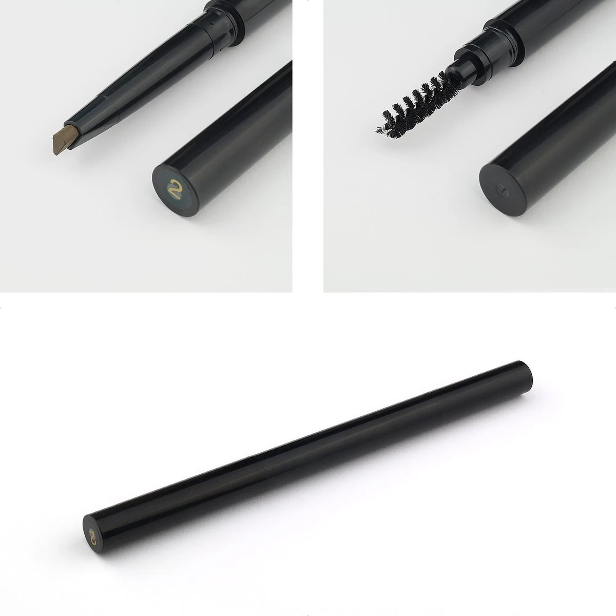 Wenkbrauw Trimmer Set - 8-delig – Met Epileer Pincet, 2x Wenkbrauw Schaartje, 2x Wenkbrauwmesje, Wenkbrauw Borstel, Wenkbrauwpotlood, Spoolie – In Stevige Etui - Zwart - Afbeelding 6