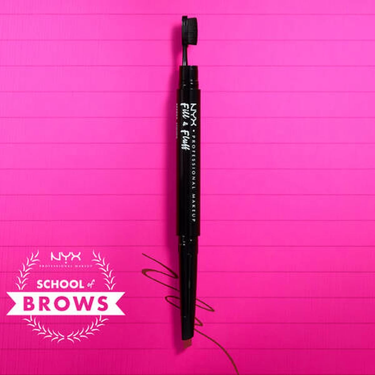 NYX Professional Makeup Fill & Fluff Eyebrow Pomade Pencil - Brunette FFEP06 - Wenkbrauwpotlood - Afbeelding 6
