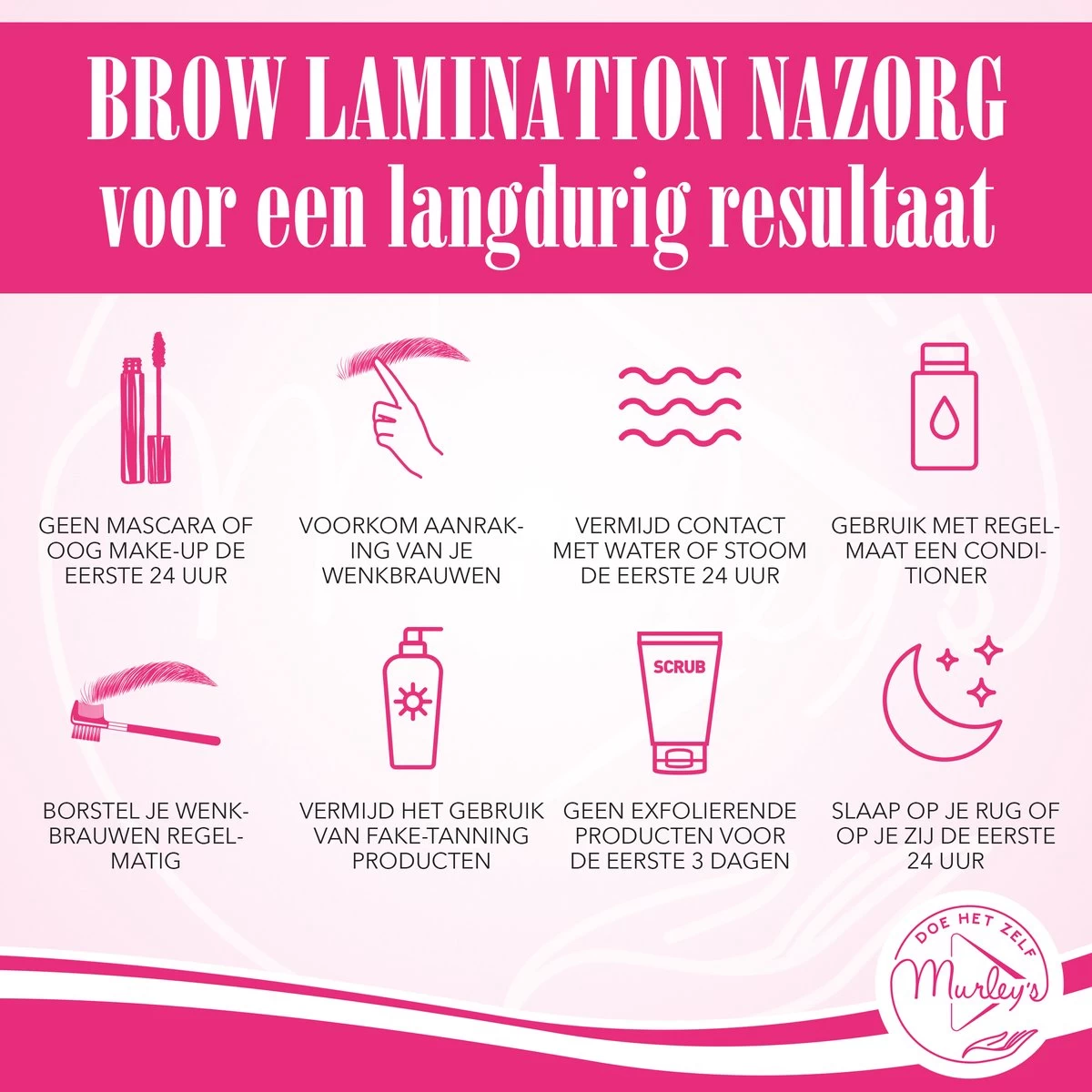 MURLEY'S Brow Lamination Kit - Brow Lift - Starterkit - Wenkbrauwlifting Set - Langdurig Perfecte Wenkbrauwen - Afbeelding 9