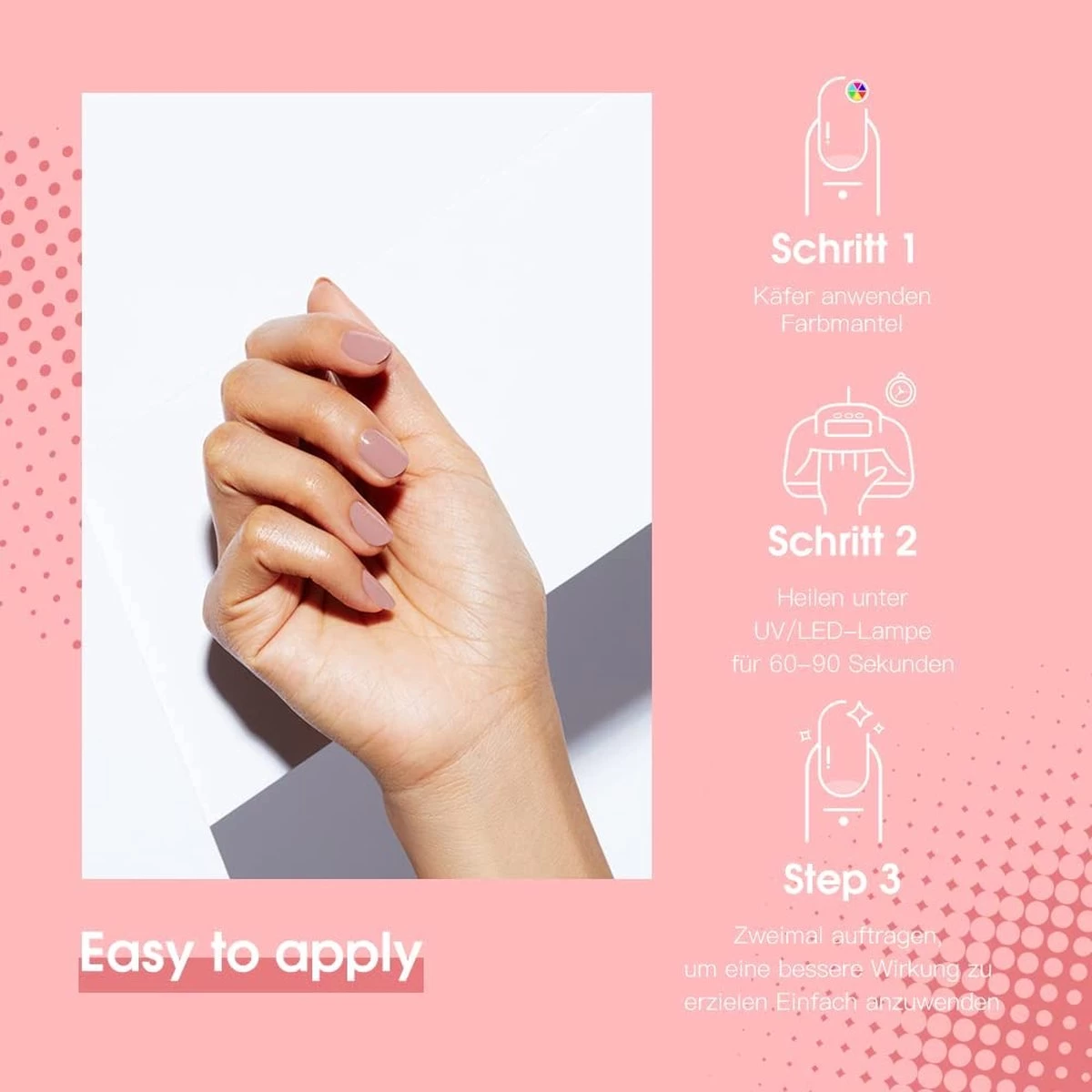 Gellak Starterspakket - 6 Kleuren - UV Lamp 48W - Gellak - Gel Nagellak - Gellak Set - Afbeelding 8