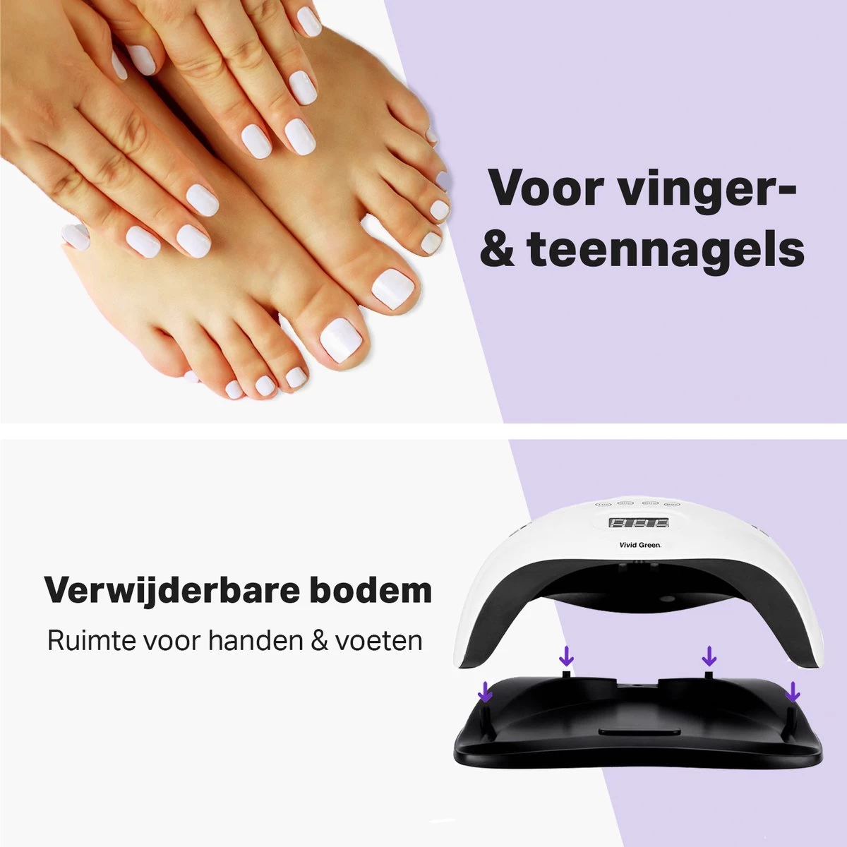 Vivid Green UV Lamp Gelnagels - Led Nagellamp - Gellak Nagel Lamp - Nageldroger - Naggellak Droger - Nagels - 168W - Afbeelding 3