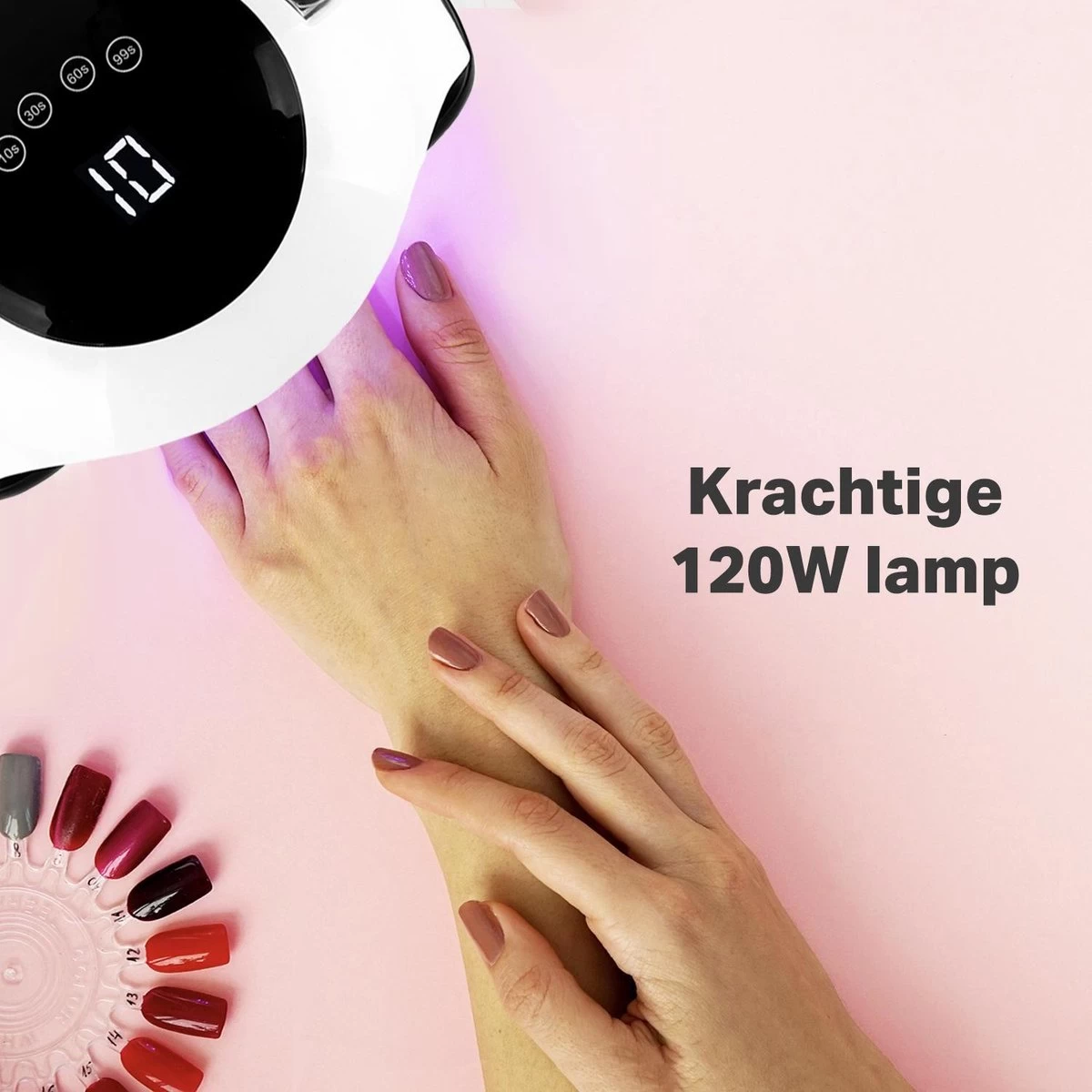 Vivid Green UV Lamp Gelnagels - Led Nagellamp - Gellak Nagel Lamp - Nageldroger - Naggellak Droger - Nagels - 120W - Afbeelding 6