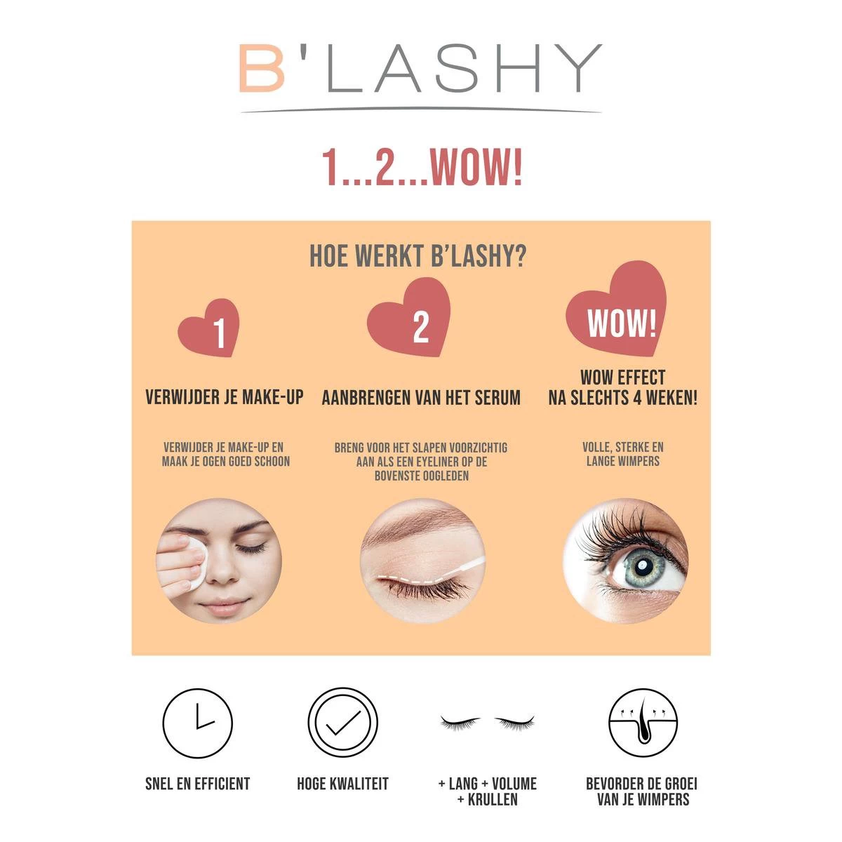 B’LASHY® Wimperserum - Wimper Groeimiddel - Wimper Serum Voor Sterke, Lange En Volle Wimpers - 5 Ml - Afbeelding 10