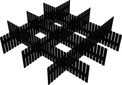 Waal® Lade Organizer - Lade Verdeler - 6 Stuks - Zwart