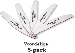 Professionele Nagelvijl 5pcs - Moon #100/180 - Top Kwaliteit - Gratis Verzending