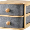 Bureau Organizer Arsivik Met 2 Lades Bamboe 15,5x18x23 Cm