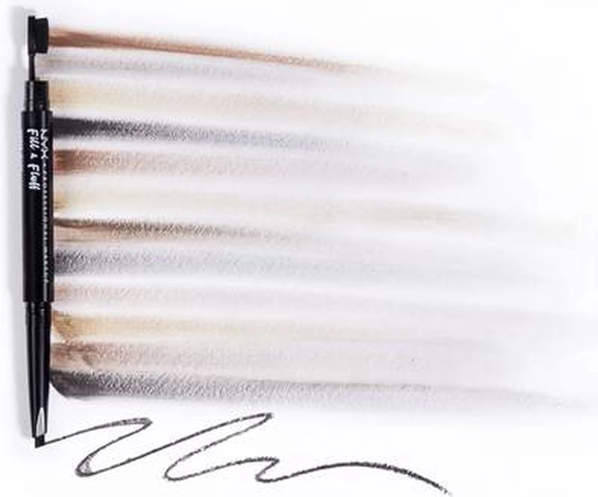 NYX Professional Makeup Fill & Fluff Eyebrow Pomade Pencil - Brunette FFEP06 - Wenkbrauwpotlood - Afbeelding 7