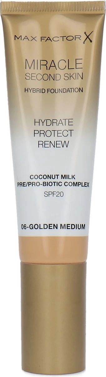 Max Factor Miracle Second Skin Foundation - 06 Golden Medium