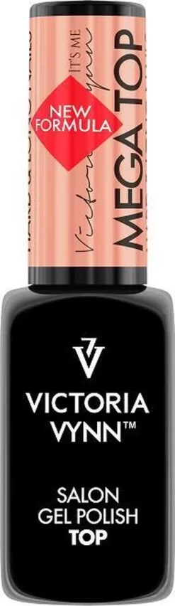 Rubberbase Victoria Topcoat - Vynn™ GEL POLISH Megabase Toplaag Als Finish Over Gellak 8 Ml.