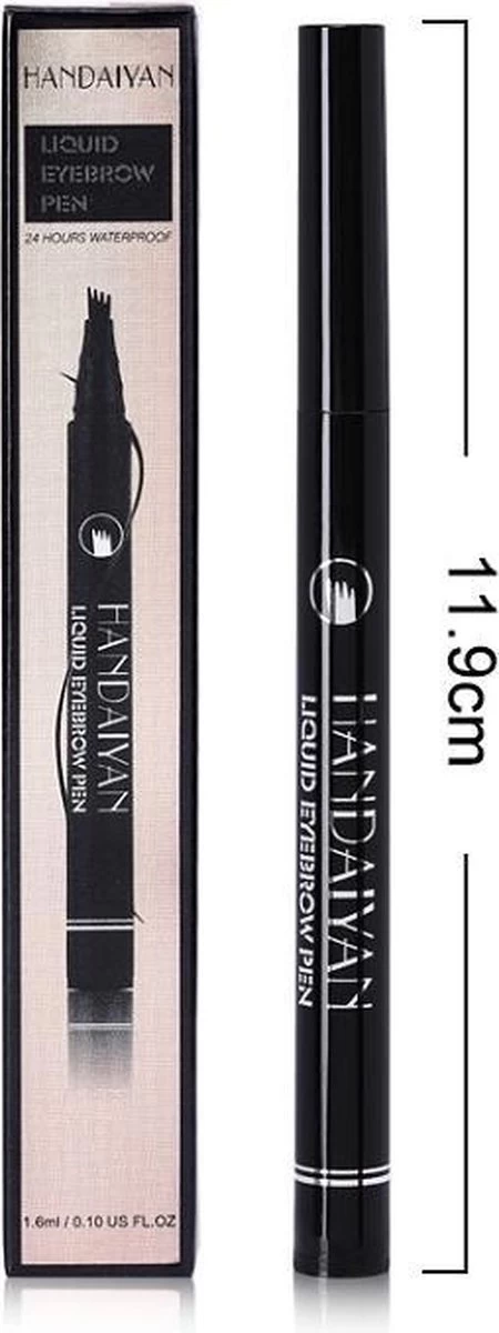 Joya Beauty® Microblading Eyebrow Tattoo Pen | Waterproof Tattoo Wenkbrauw Pen |Wenkbrauwpen | Kleur 4: Bruin - Afbeelding 2