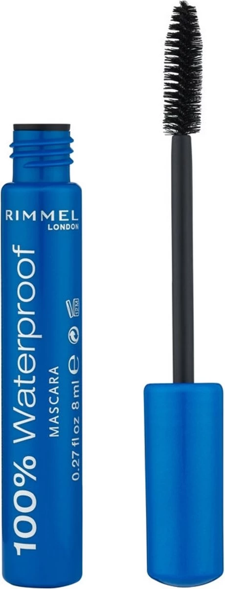 Rimmel London 100% Waterproof Mascara - 001 Black - Afbeelding 2