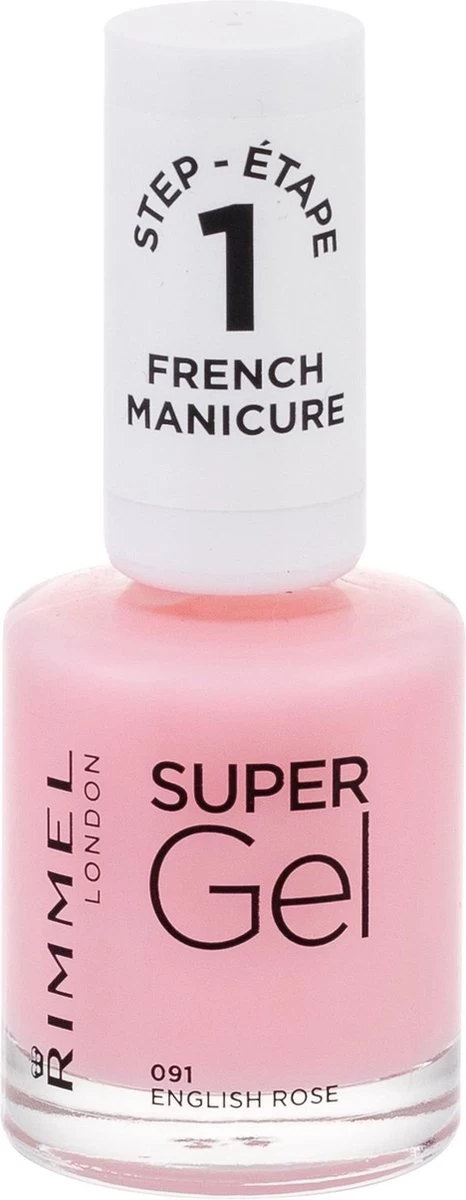 Rimmel London SuperGel French Manicure Nagellak - 091 English Rose - Afbeelding 5