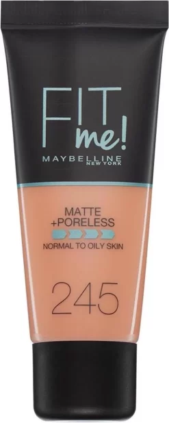 Maybelline Fit Me Matte & Poreless Foundation - 245 Classic Beige - 30 Ml