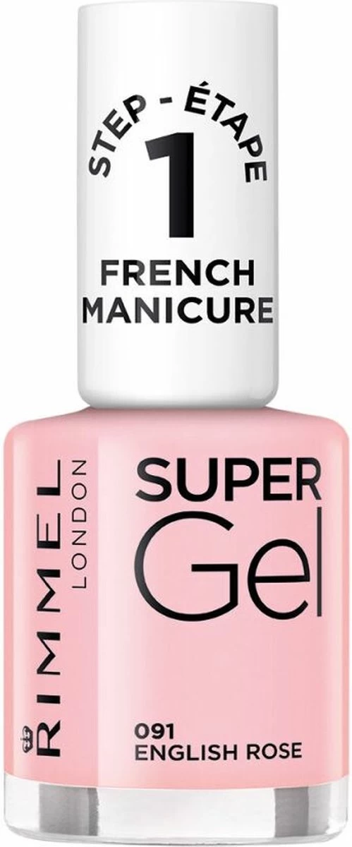 Rimmel London SuperGel French Manicure Nagellak - 091 English Rose - Afbeelding 4