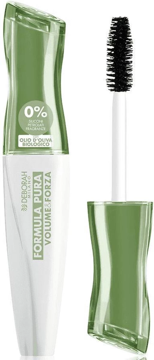 Deborah Milano Formula Pura Volume & Forza Mascara - Volume Mascara Voor De Gevoelige Ogen - 96% Natuurlijke Ingrediënten - Beschermend En Voedend - Zwart - 12 Ml - Afbeelding 3