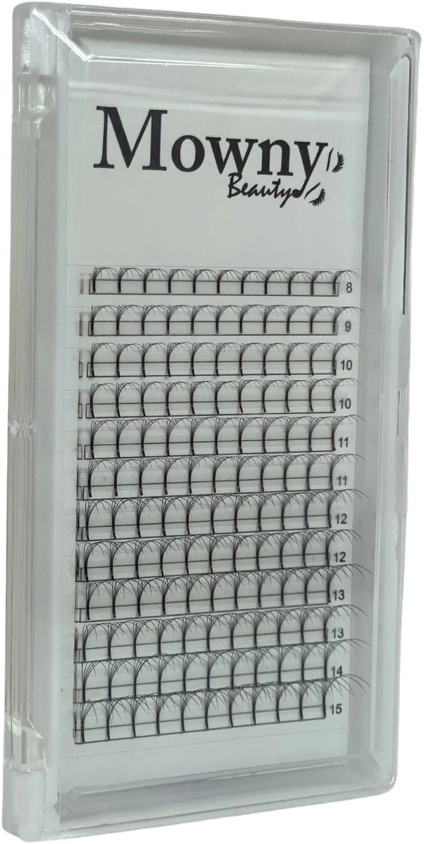 Mowny Beauty - Wimperextensions - 5D Premade Fans - Mix Tray 0,07mm D-krul - Natuurlijke Wimperextensions - Russisch Volume - Afbeelding 2