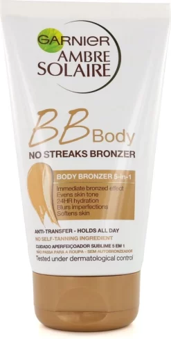 Garnier Ambre Solaire No Streaks BB Body Bronzer - 150 Ml