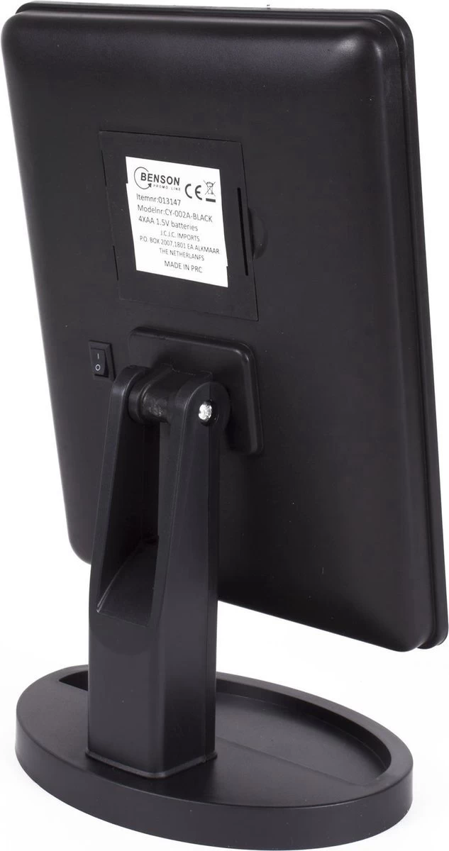 Merkloos Make-Up Spiegel - Zwart- LED Licht - Verlichting - Verlichte Make-Up Spiegel - Afbeelding 2